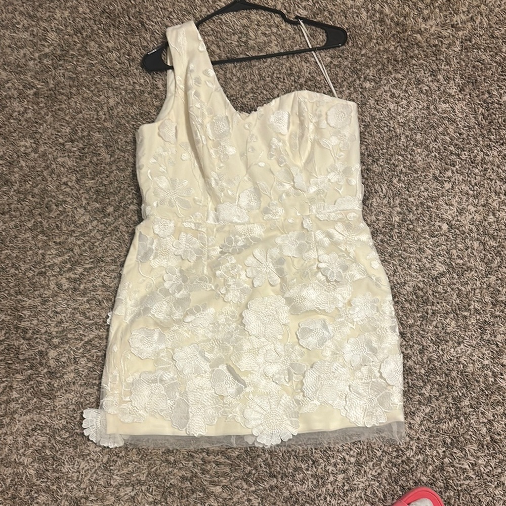Dress the Population Cream Gown